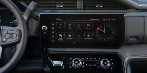 Infotainment center of a GMC Sierra
