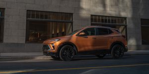 2024 Buick Encore GX parked on the street downtown.